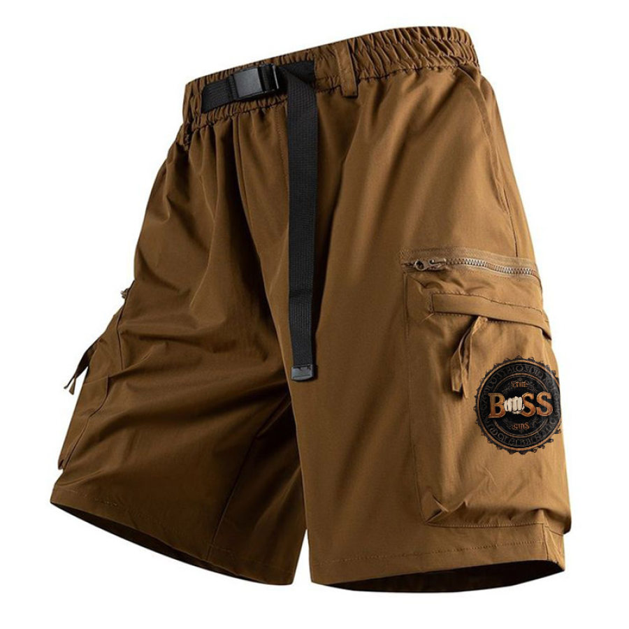 

Men's Vintage Zipper Pocket Casual Elastic Cargo Shorts