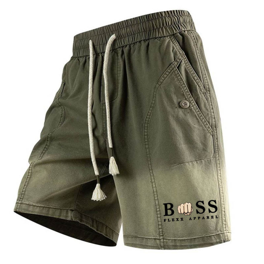 

Men's Vintage Gradient Pocket Casual Elastic Drawstring Shorts