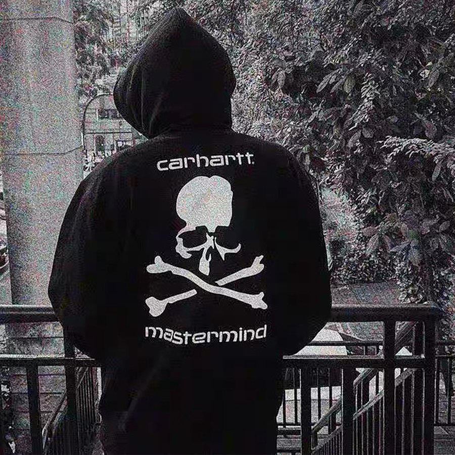 

Men's Dark Skull Print Hoodie