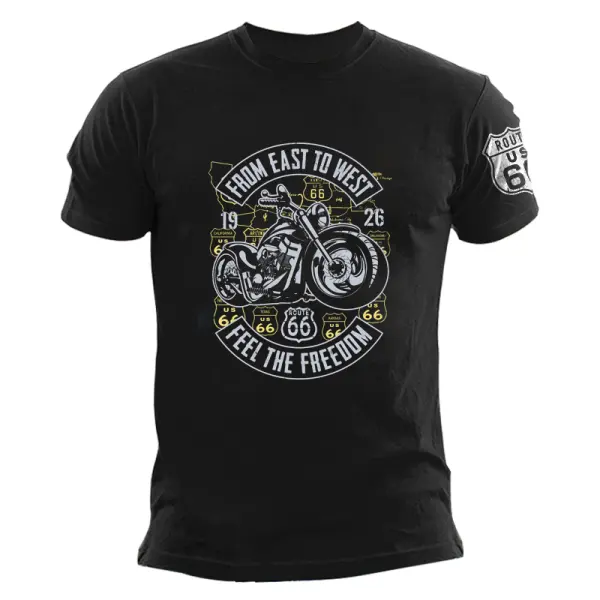 Unisex Route66 Vintage Outdoor Leisure T-shirt - Wayrates.com 