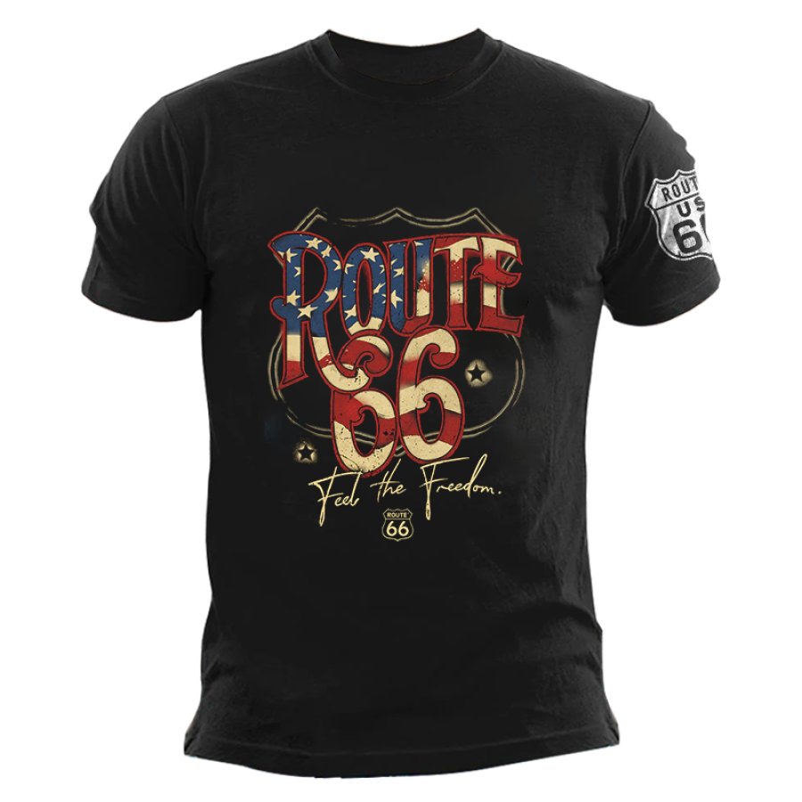 

Unisex Route66 Vintage Outdoor Leisure T-shirt