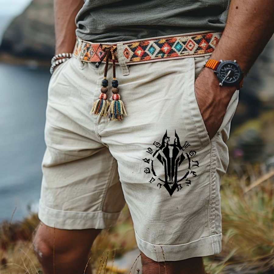 

Men's Vintage Ethnic Aztec Tribal Print Surf Shorts Beach Vacation Daily Hawaii Casual Walkshort