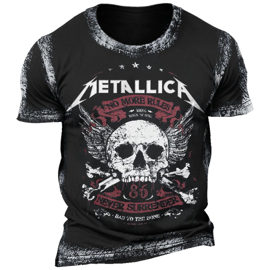 

Men's Retro World Tour Color Block Rock Band T-Shirt
