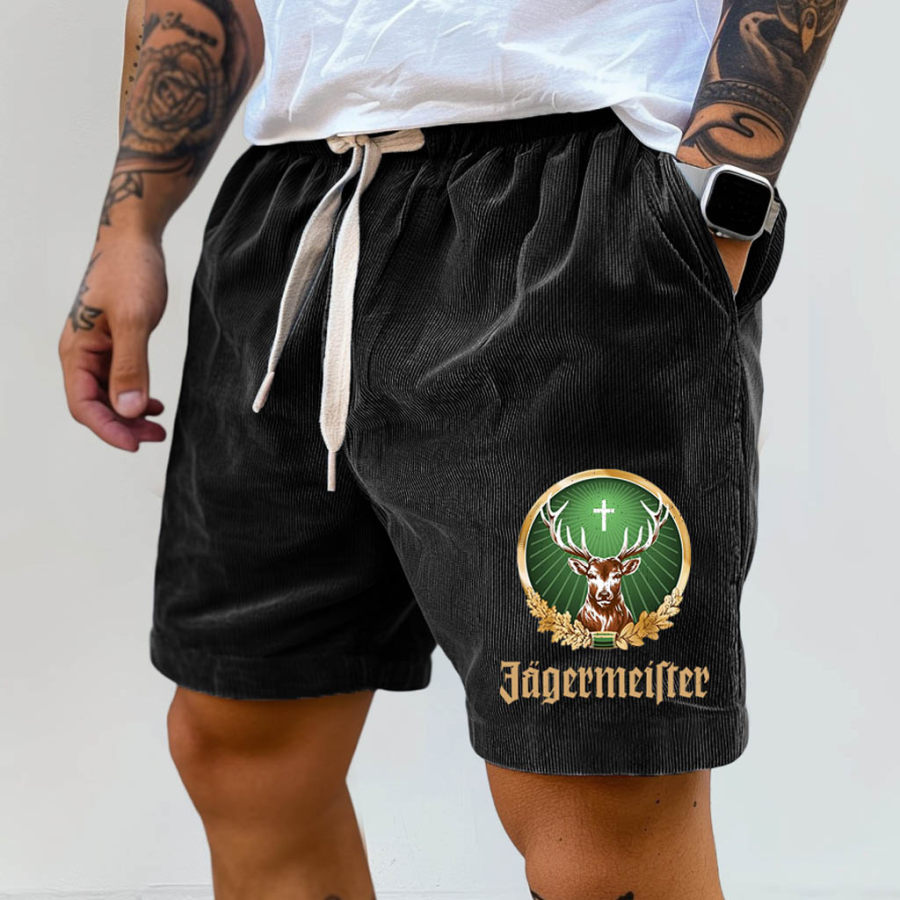 

Men's Vintage Beer Corduroy Vintage 90s Shorts Casual Walkshort