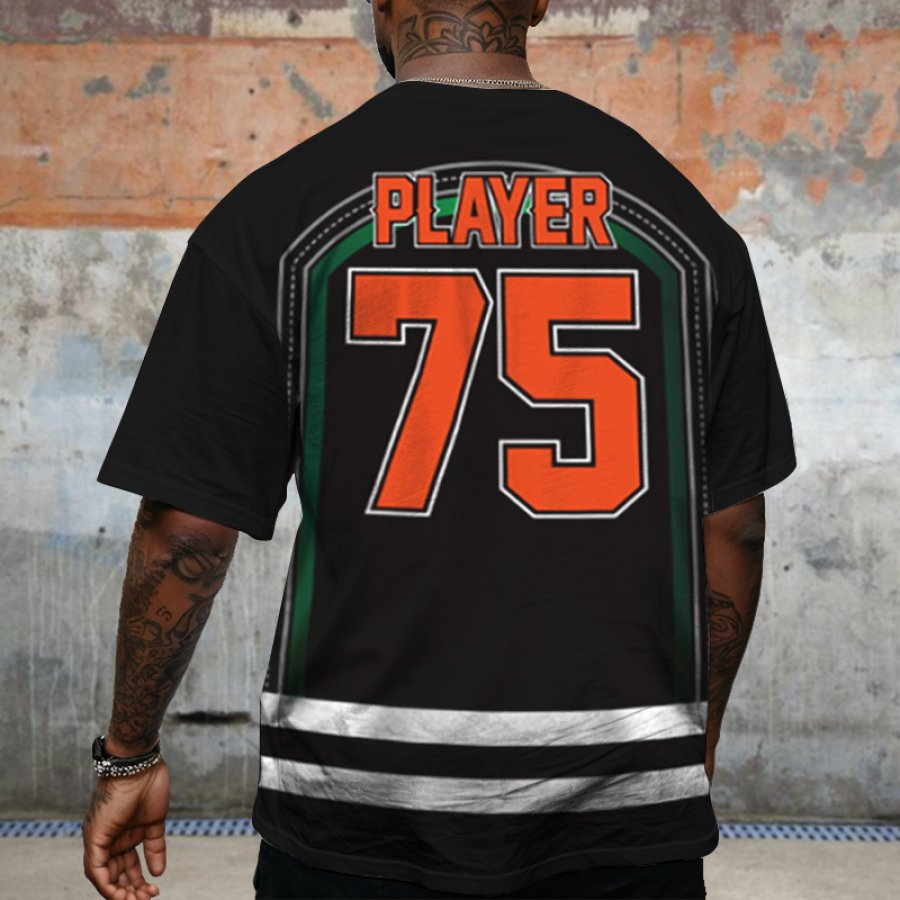 

Men's Vintage Beer Print Loose Short Sleeve Crew Neck Oversized T-Shirt