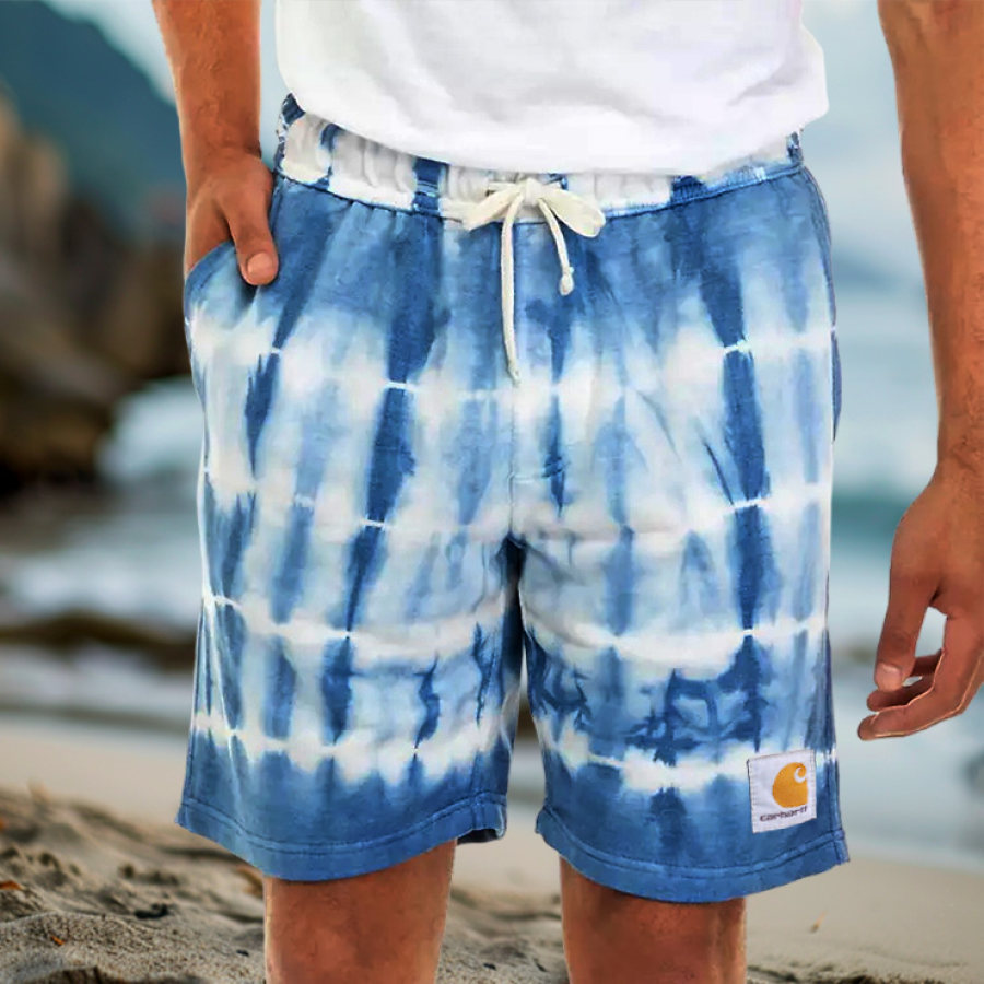 

Men's Vintage Tie Dye Gradient Surf Shorts Beach Vacation Daily Casual Walkshort