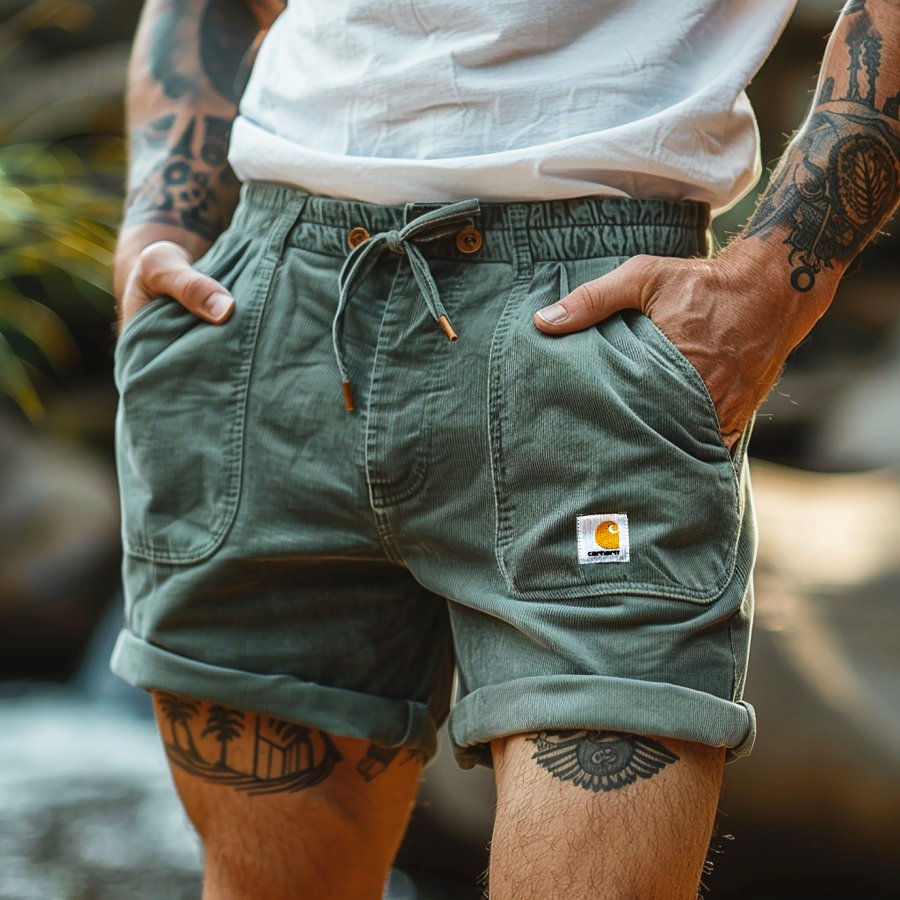 

Men's Surf Printed Corduroy 5-inch Cargo Shorts