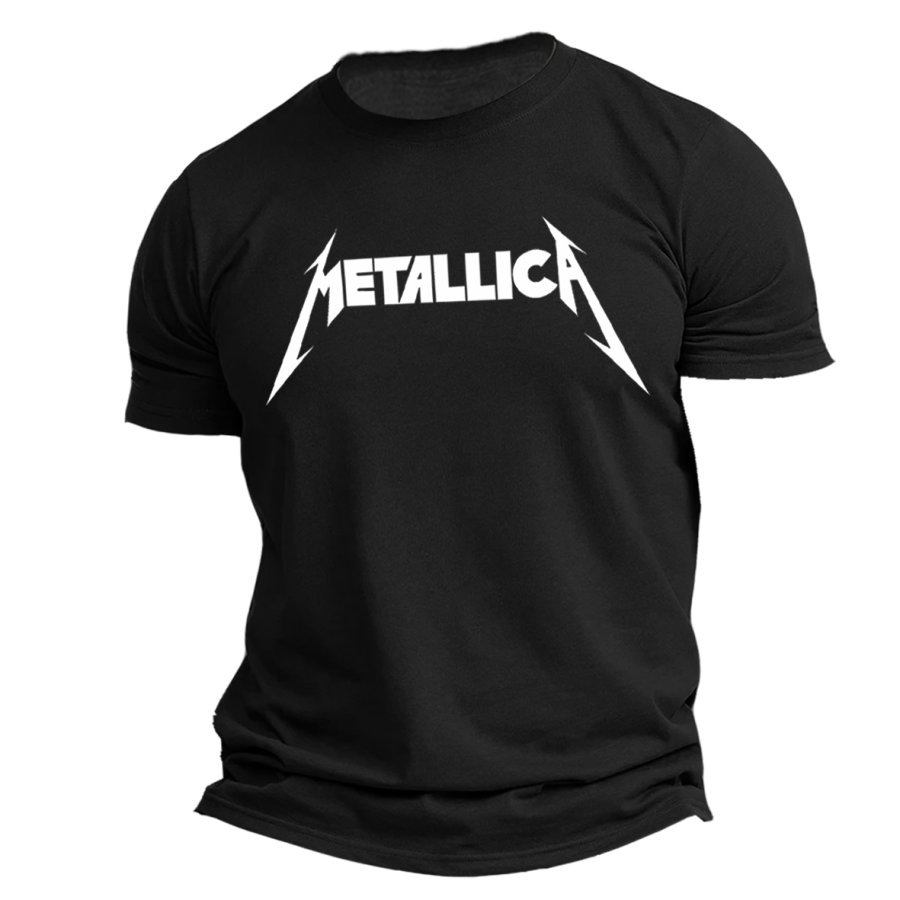 

Men's Vintage Rock Band Daily Short Sleeve Crew Neck T-shirt