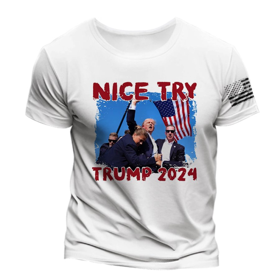 

Men's Vintage Nice Try Printed T-shirt