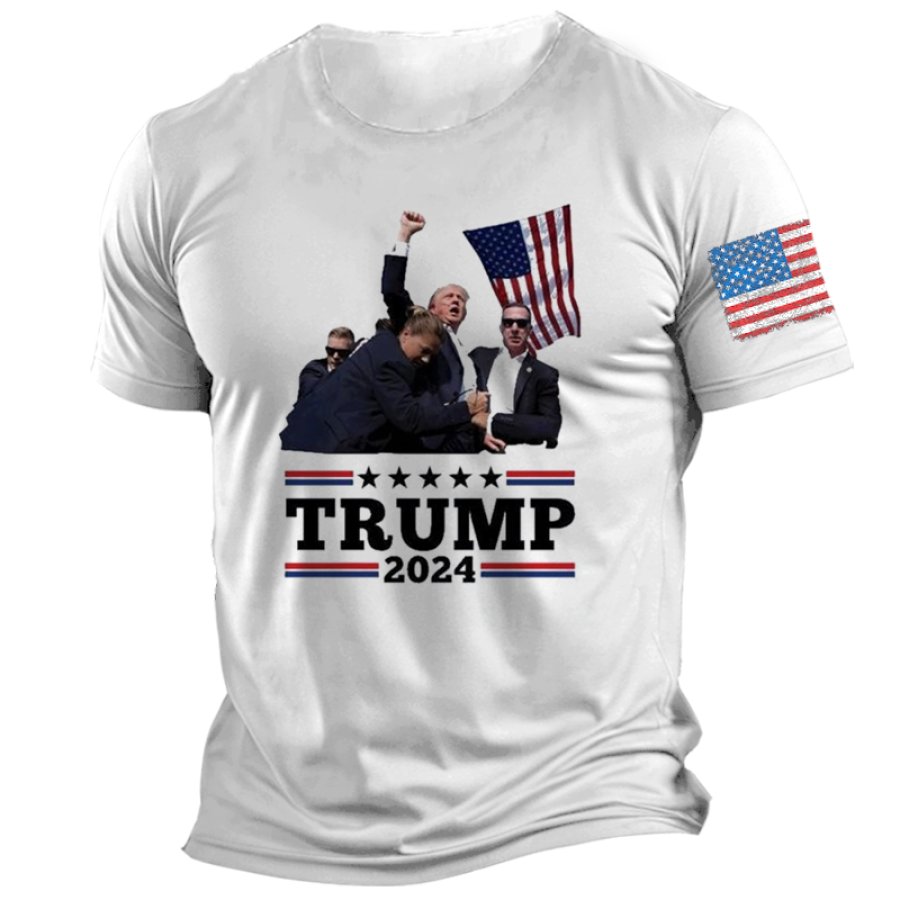 

Men's Vintage Fight Never Give Up Printed T-shirt