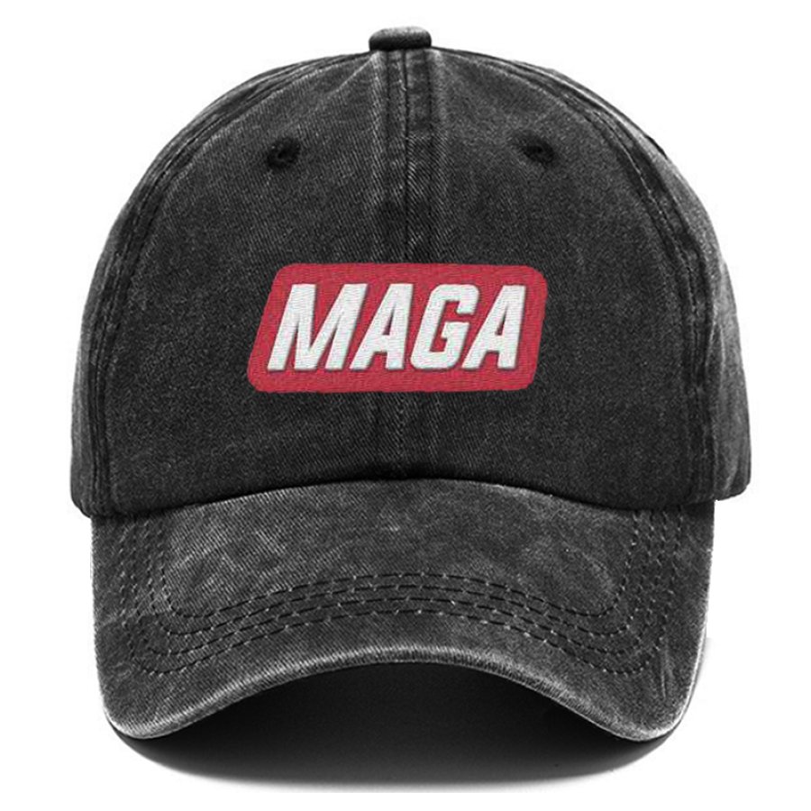 

Maga Flight Make American Great Pure Cotton Washed Distressed Retro Sun Hat Baseball Cap