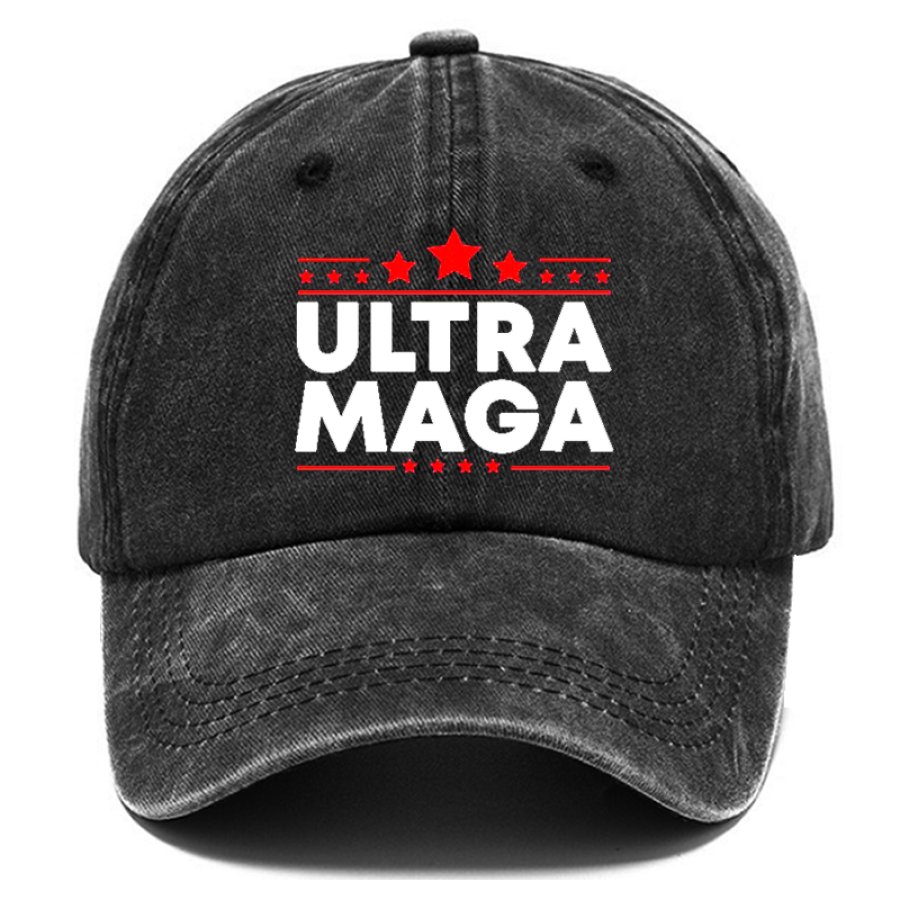 

MAGA Pure Cotton Washed Distressed Retro Sun Hat Baseball Cap