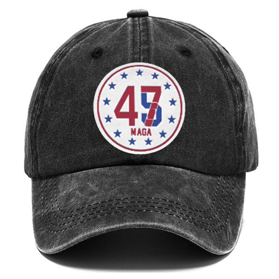 

Maga Flight Make American Great Pure Cotton Washed Distressed Retro Sun Hat Baseball Cap