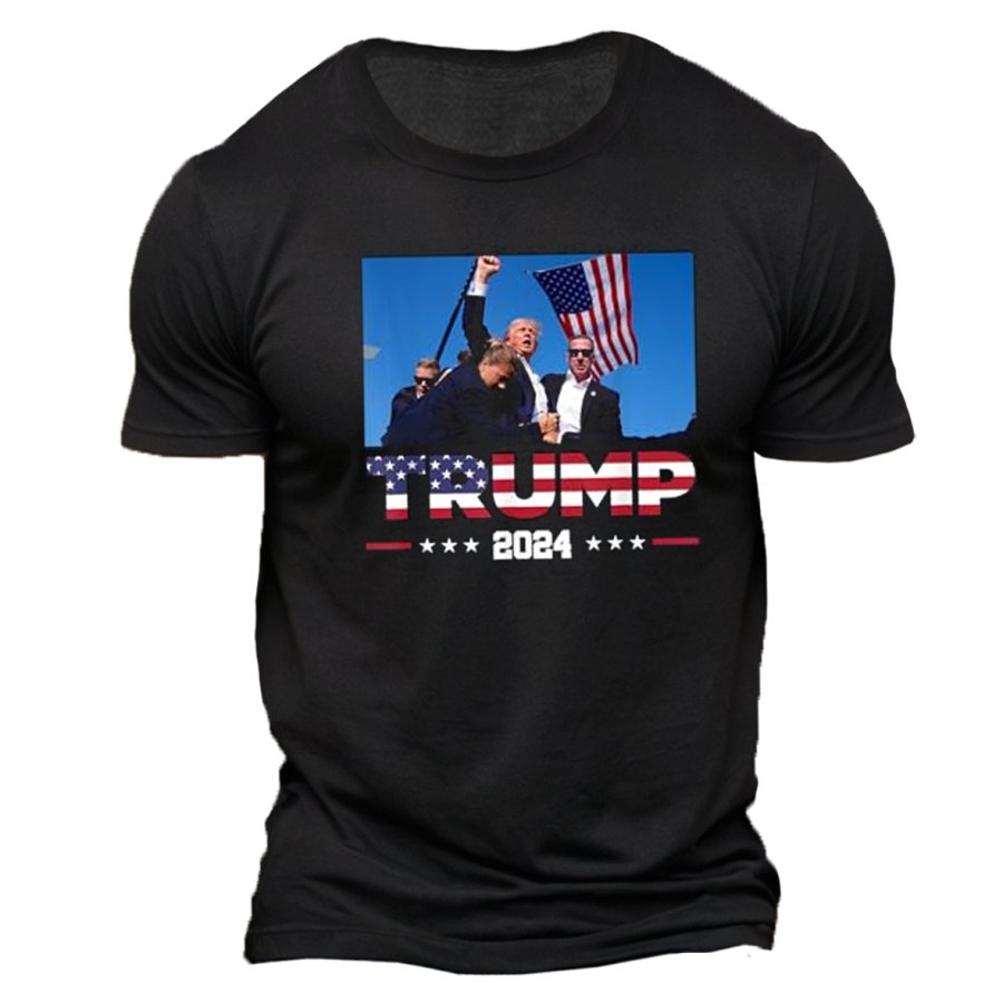 

Men's My President 2024 Print Daily Short Sleeve Crew Neck T-shirt