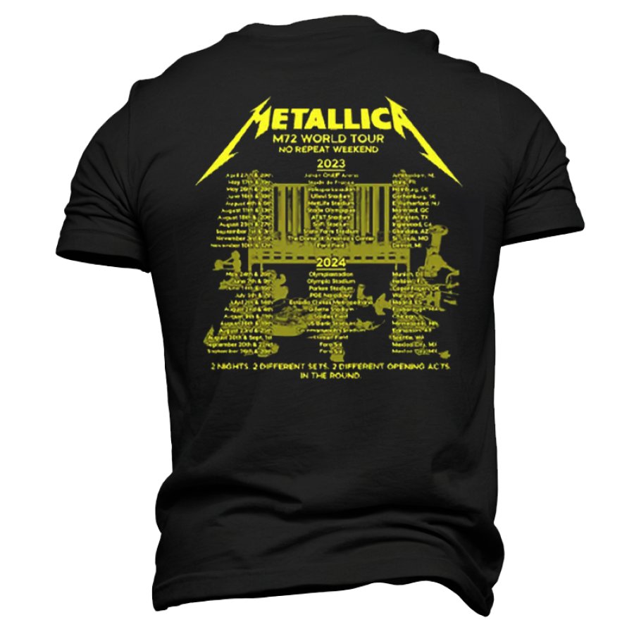 

Men's Rock Band Tour Printed T-shirt