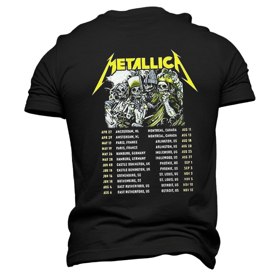 

Men's Rock Band Tour Printed T-shirt