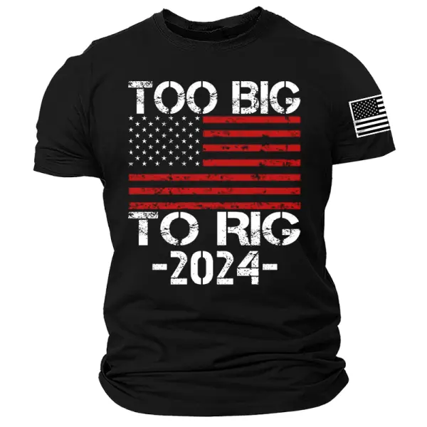 2024 Too Big To Rig Vintage Flag T-shirt - Wayrates.com 