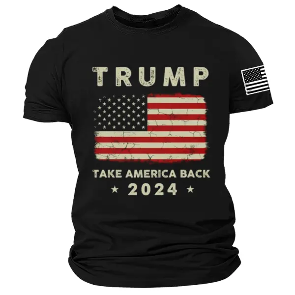 2024 Take America Back Vintage Flag T-shirt - Wayrates.com 