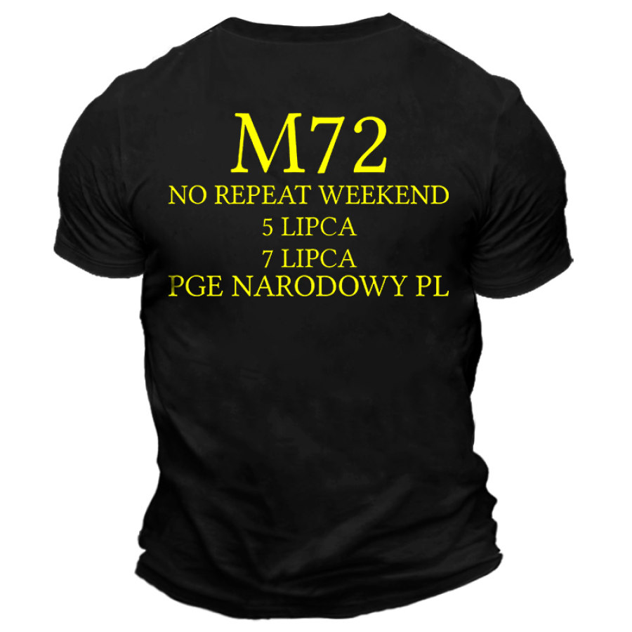 

Men's Vintage Rock Band Print Crew Neck Short Sleeve T-shirt
