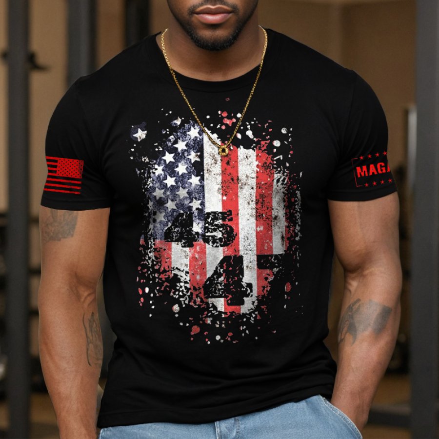 

Make American Great Flight Men's Vintage Short Sleeve Crew Neck T-shirt