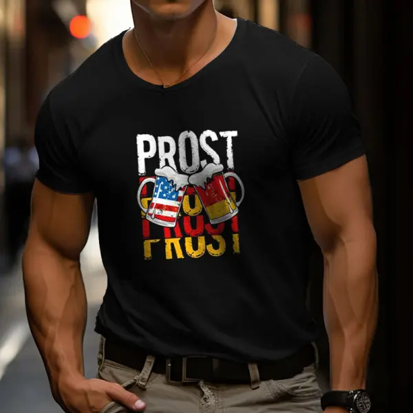 Unisex Oktoberfest Shirt Prost German American Flag - Wayrates.com 