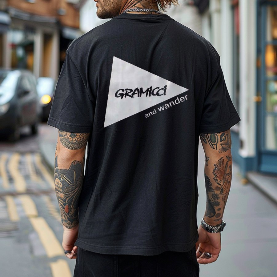 

Men's Surf Print Summer Daily Loose Short Sleeve T-shirt