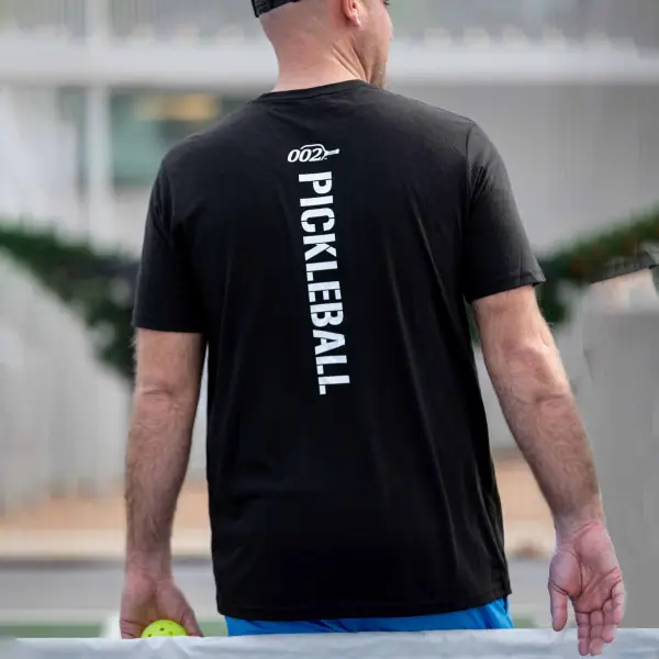 Men's Vintage Pickleball Sports Print Crew Neck Short Sleeve T-shirt - Wayrates.com 