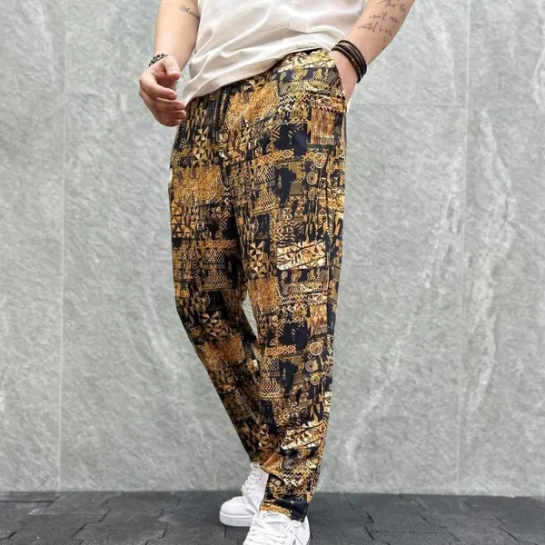 Men's Bohemian Ethnic Print Casual Pants - Mobivivi.com 