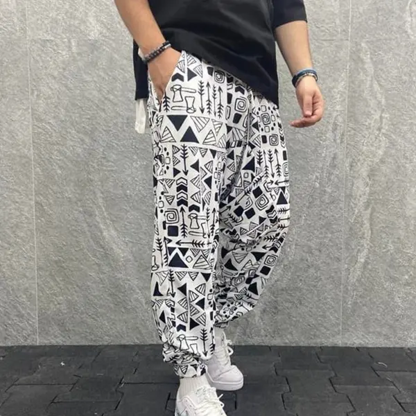 Men's Bohemian Ethnic Print Casual Pants - Mobivivi.com 