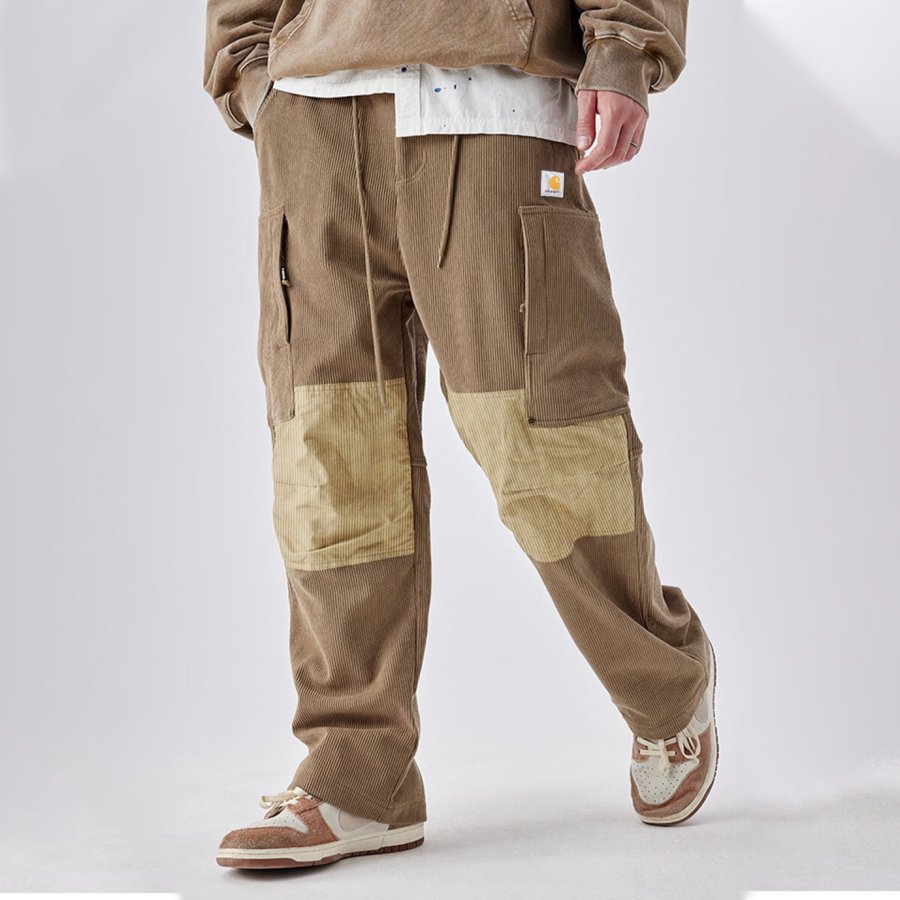 

Men's Patchwork Corduroy Everyday Outdoor Cargo Pants