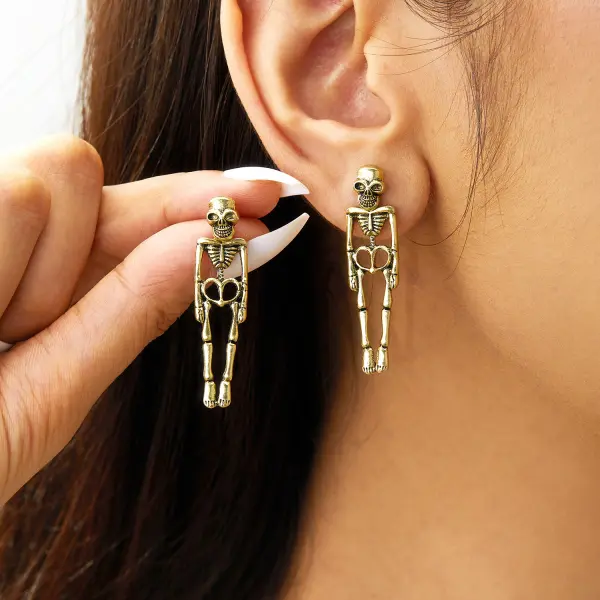 Halloween Dark Style Ghost Skull Skeleton Earrings - Wayrates.com 