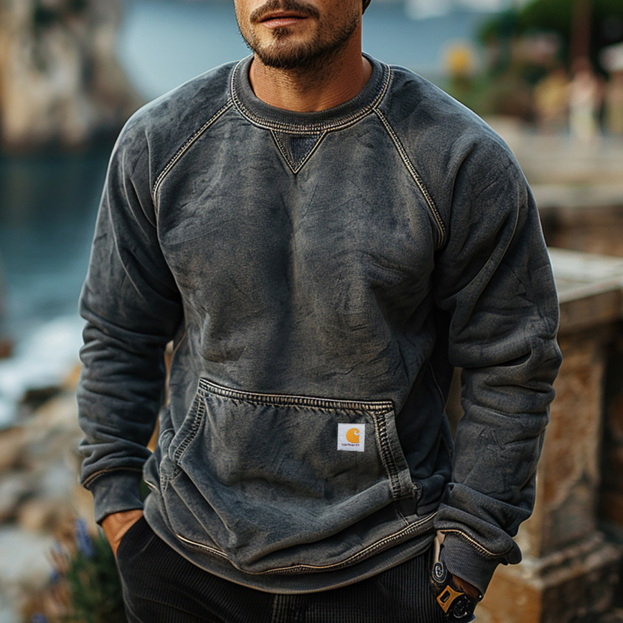 

Vintage Outdoor Men's Crew Neck Raglan Sleeve Sweatshirt