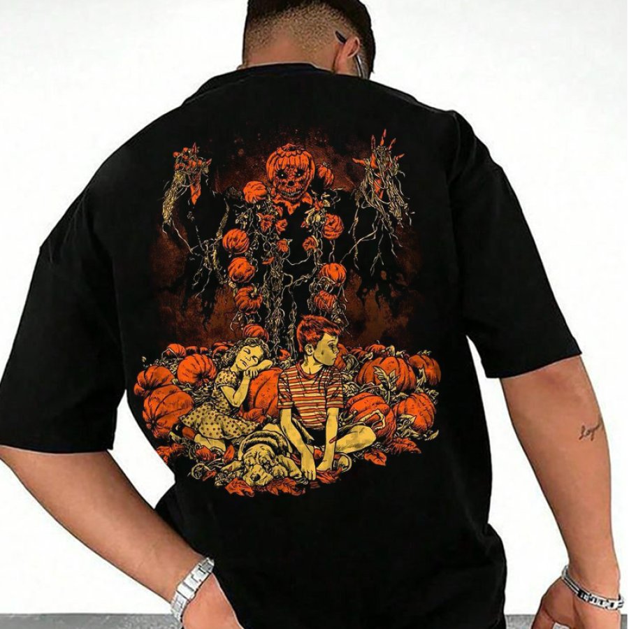 

Men's Halloween Skull Print T-shirt