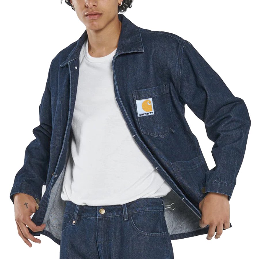 

Men's Retro Western Pocket Denim Long Sleeve Jacket Shirt