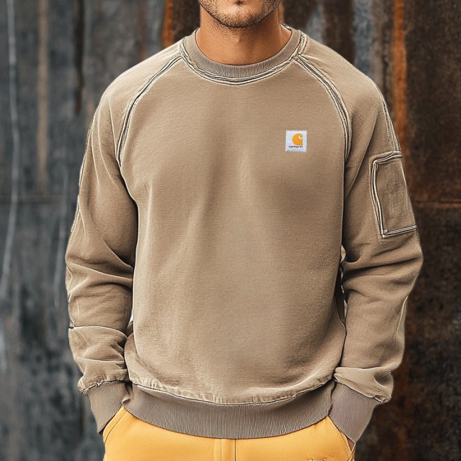 

Men's Outdoor Retro Vintage Round Neck Sweatshirt