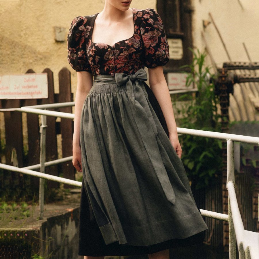 

Women's Vintage Bavarian National Style Print Patchwork Dress