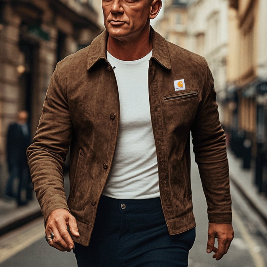 

Men's Vintage Suede Pocket Jacket