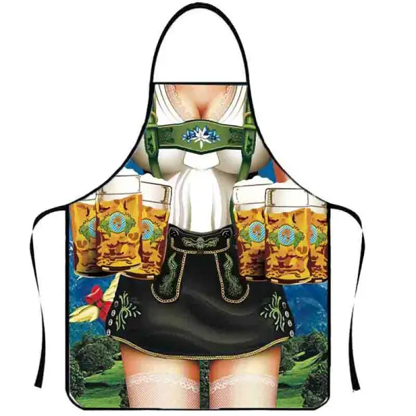 2 Pcs Oktoberfest Apron German Oktoberfest Dress Novelty Aprons - Menzfolk.com 