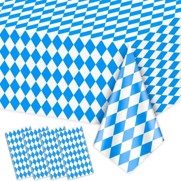 3 Pcs Oktoberfest Table Cover, 137 X 274 Cm Plastic Rectangular Tablecloth - Cotosen.com 