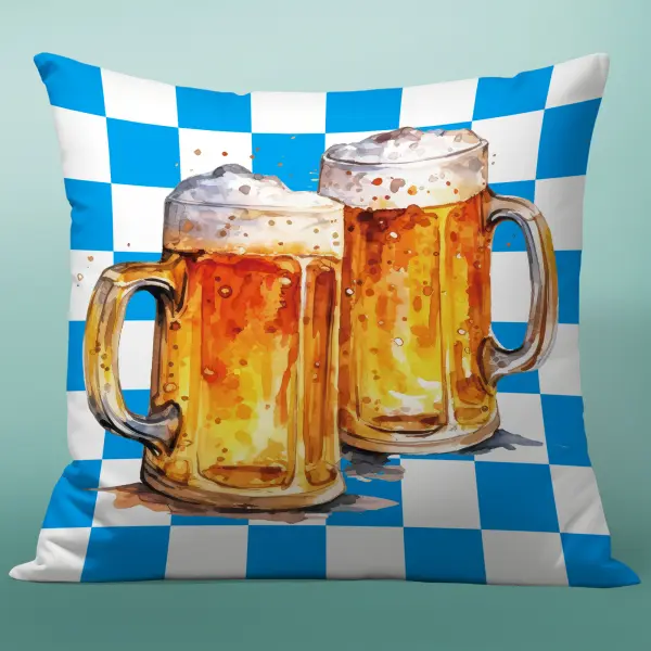 Oktoberfest Throw Pillow Argyle Home Decor For A Bavarian Festival Decorative - Menzfolk.com 