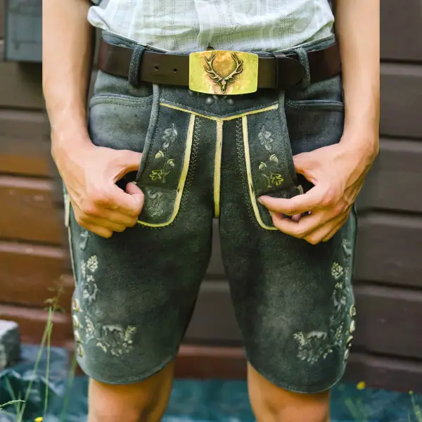 Men's Vintage Oktoberfest Bavaria Pocket Traditional Shorts - Wayrates.com 