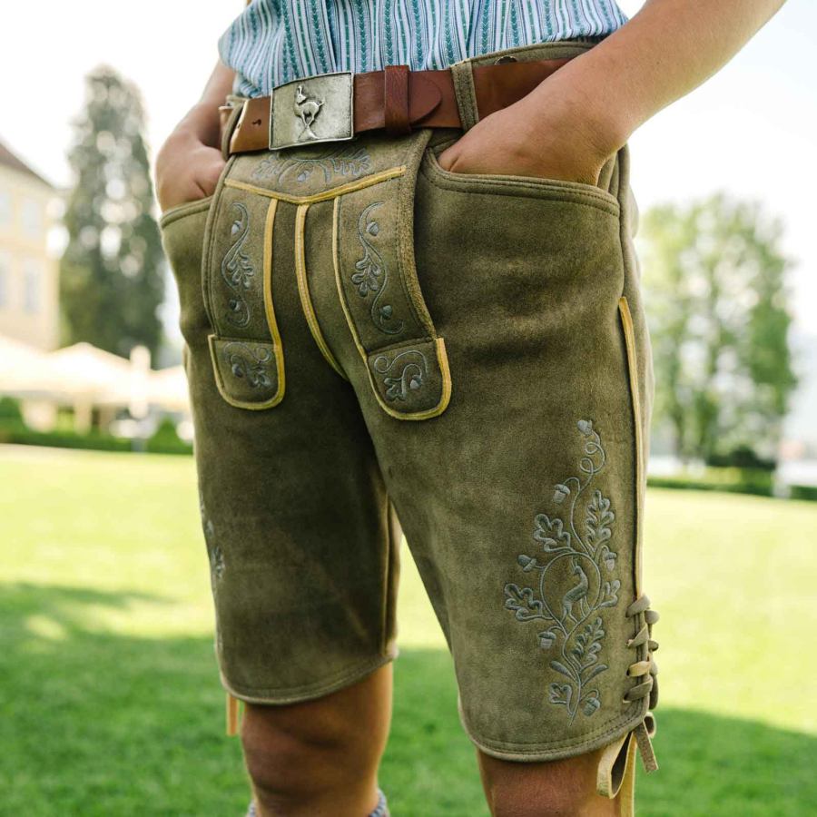 

Men's Vintage Oktoberfest Bavaria Pocket Traditional Shorts