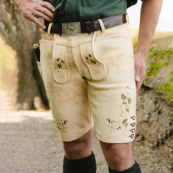 Men's Vintage Oktoberfest Bavaria Pocket Traditional Shorts - Wayrates.com 