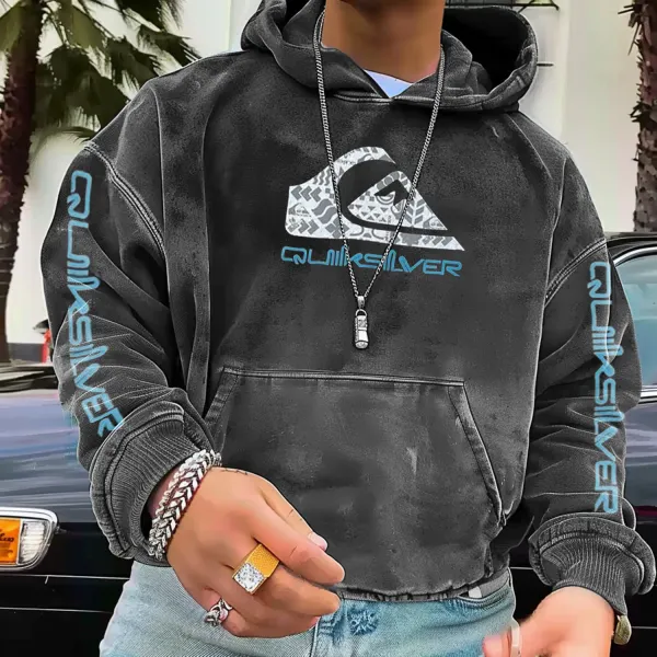 Seaside Vacation Retro Print Hoodie