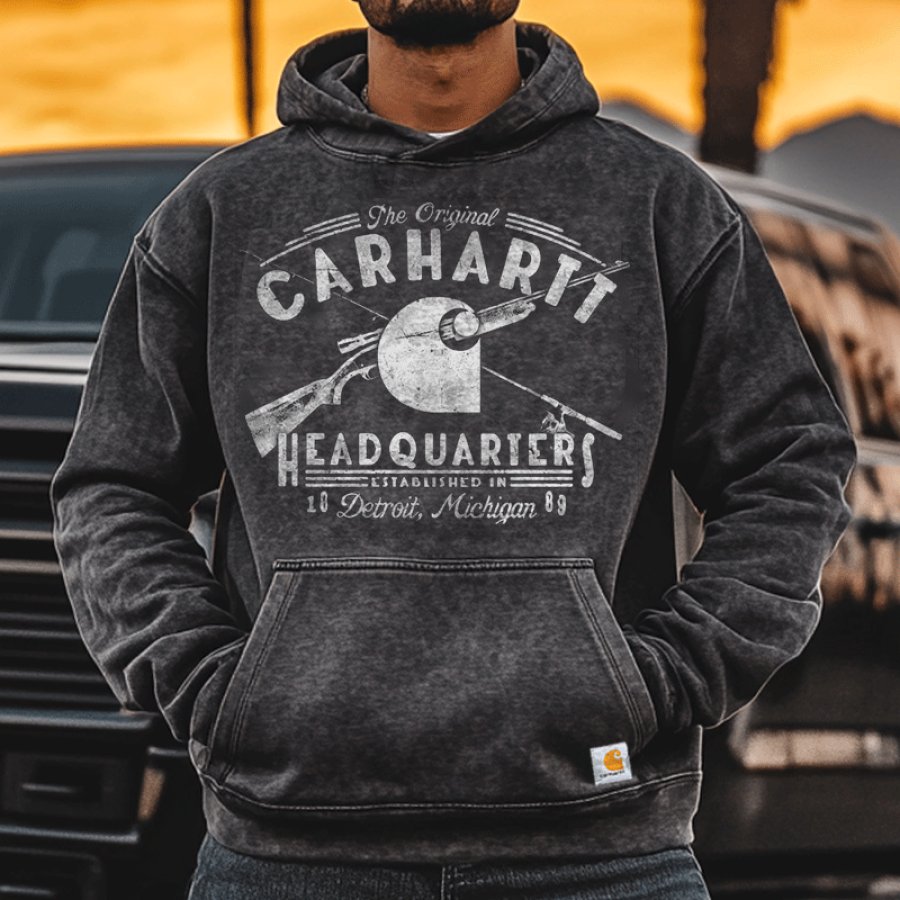 

Men's Oversize Outdoor Retro Washed Trendy Brand Hoodie