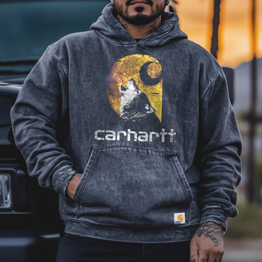 

Men's Oversize Outdoor Retro Washed Trendy Brand Hoodie