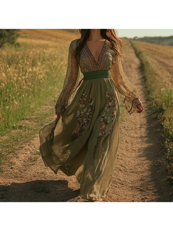 Elegant Bohemian Style Yarn Dress - Realyiyishop.com 