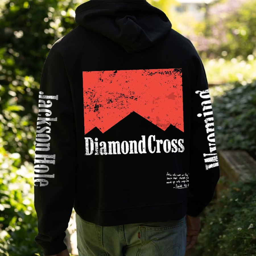 

Men's Retro Western Print Hoodie