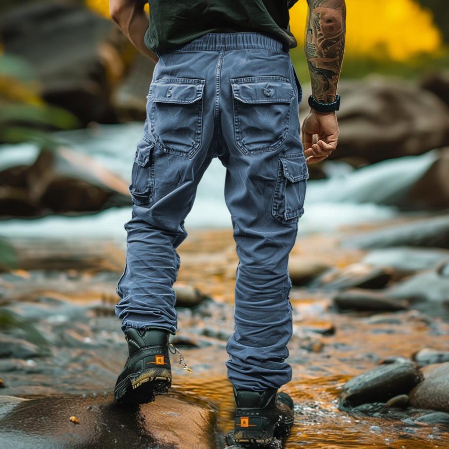 

Men's Vintage Outdoor Multi-pocket Cargo Pants Trousers