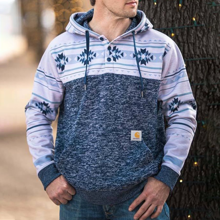 

Men's Vintage Outdoor Ethnic Style Printed Everyday Hoodie